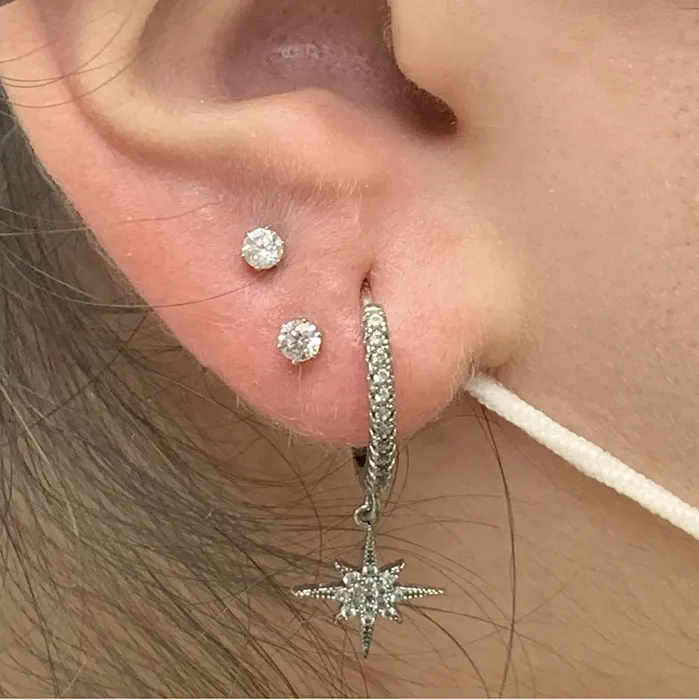 earlob piercings