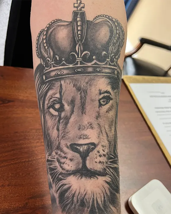lion black and grey tattoo hialieah fl